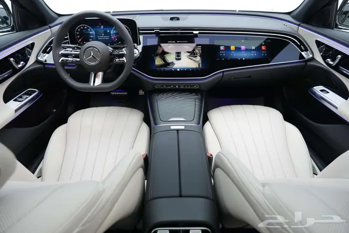 مرسيدس E 200 موديل 2026 أصفار خليجي رمادي غامق بيج 6