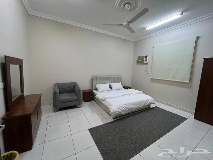 غرفتين ومطبخ وحمام مفروشة للايجار صبيا مخطط المحلة الجديدة 0