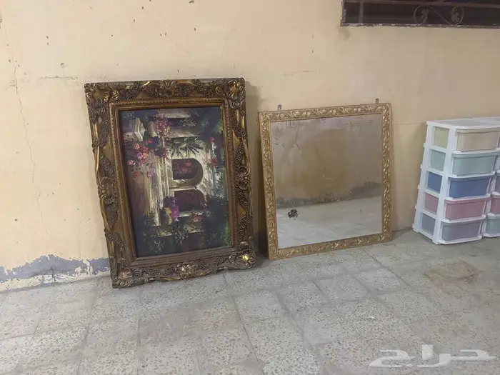 لوحه فنيه مع مرايتين 0