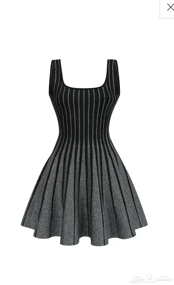 فستان Maje اسود وفضي الجاد فقط يتواصل 0