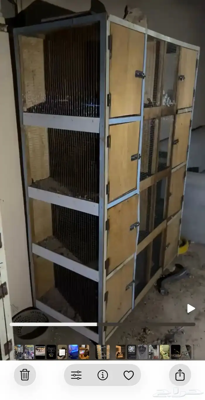 محكر حمام خشب نظيف 8 خانات ما فيه اي عيوب 1