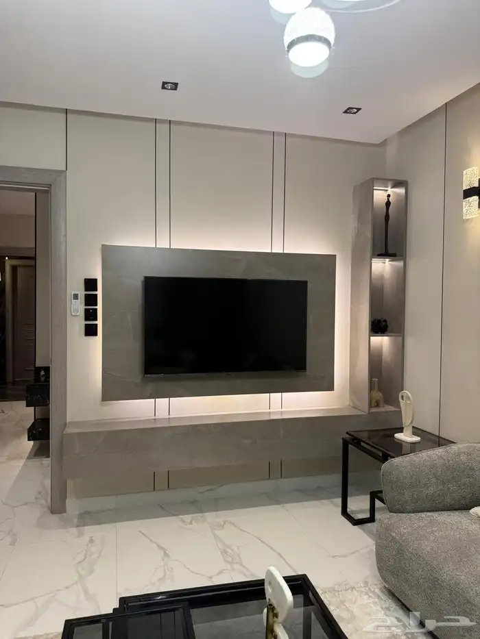 مرايات ارفف طاولات ديكورات شيبورد ديكور صاله رف معلق 7