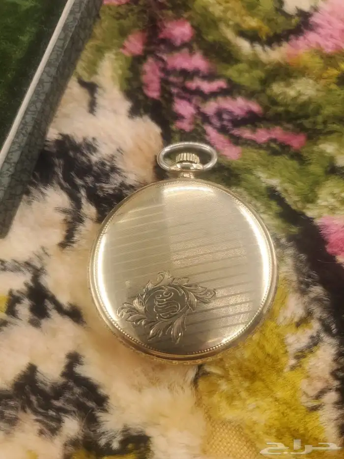 ساعة جيب ماركة Elgin اصليه لم تستخدم تغطيس ذهب وليس طلاء 1