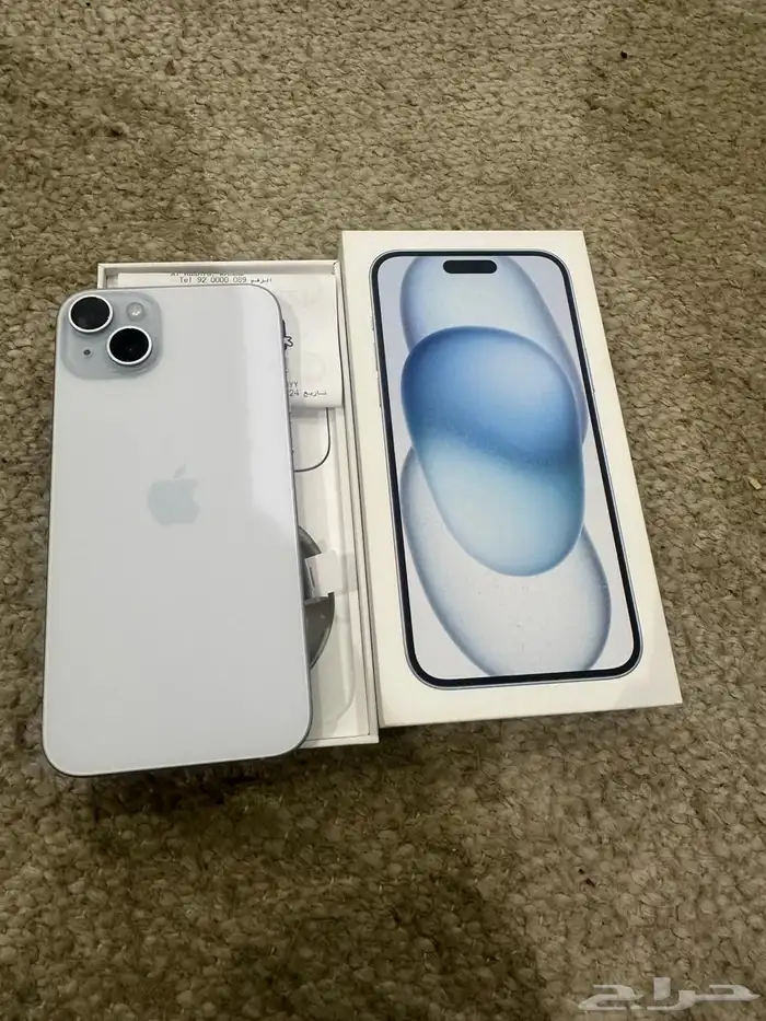 للبيع ايفون 15 بلس 128 جيجا اللون ابيض 0