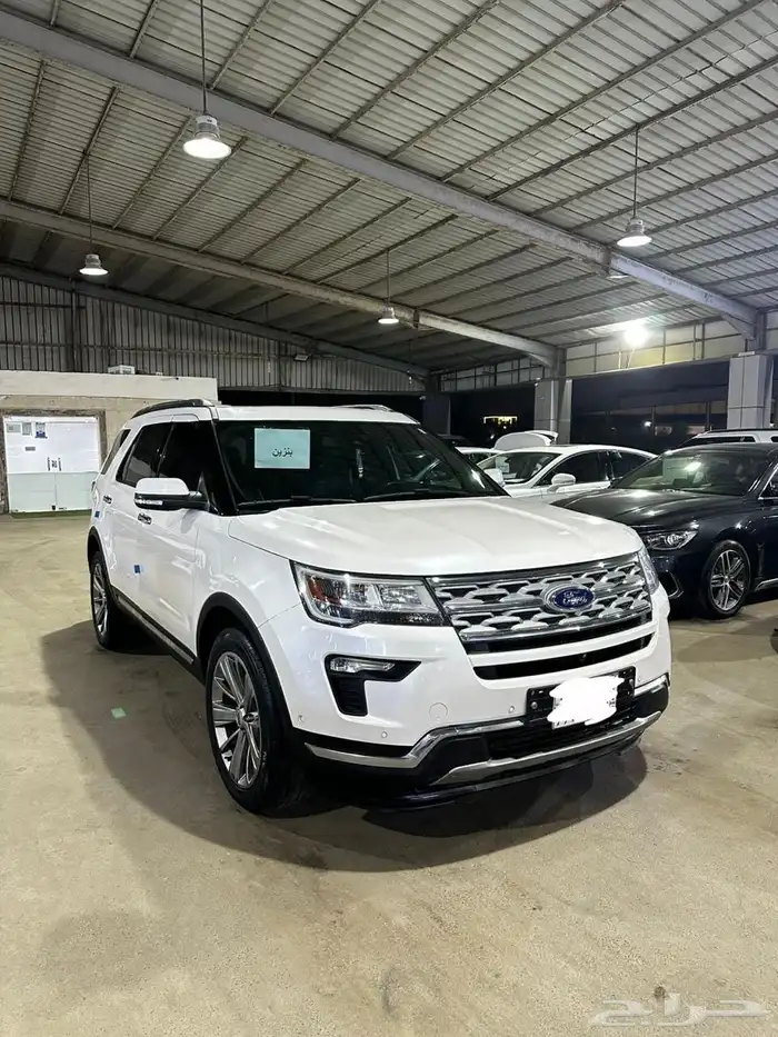 فورد اكسبلور ابيض 2019 بنزين وارد كوريا 3