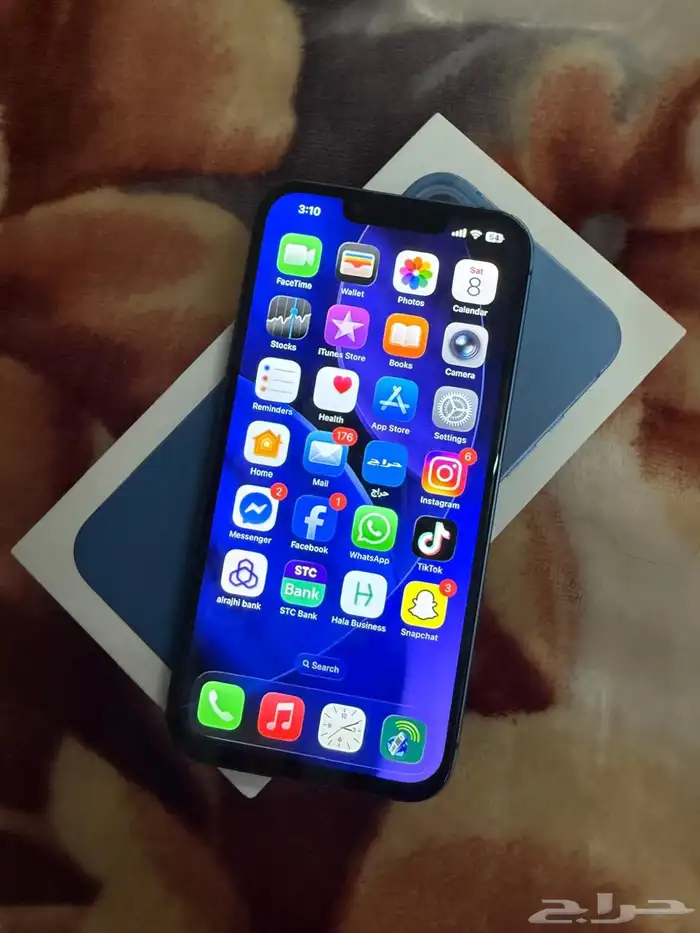 ايفون 13 عادي 128 جيجابايت مغير شاشة او بطارية 0