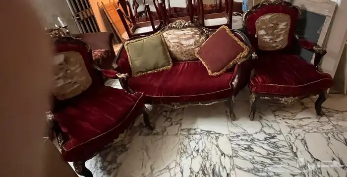 طقم كنب 3 قطع مستعمل للبيع 0