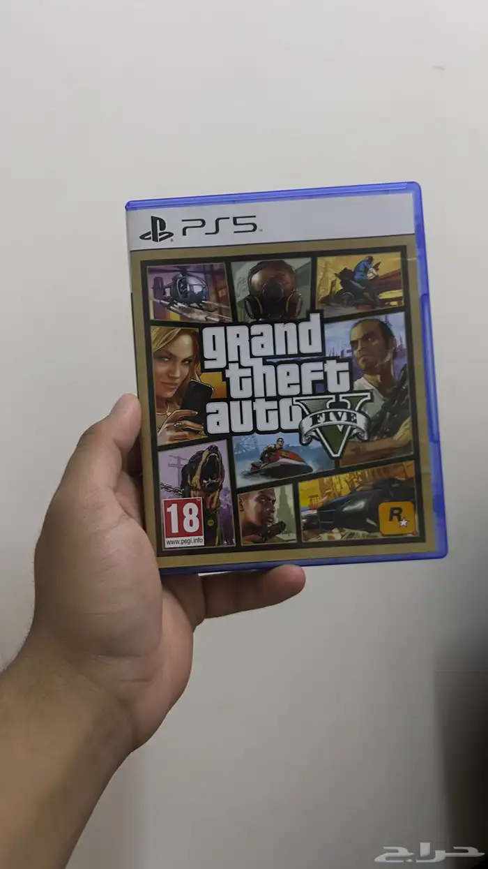 للبيع شريط GTA V للPS5 مثل الجديد السعر 60ريال فقط 1