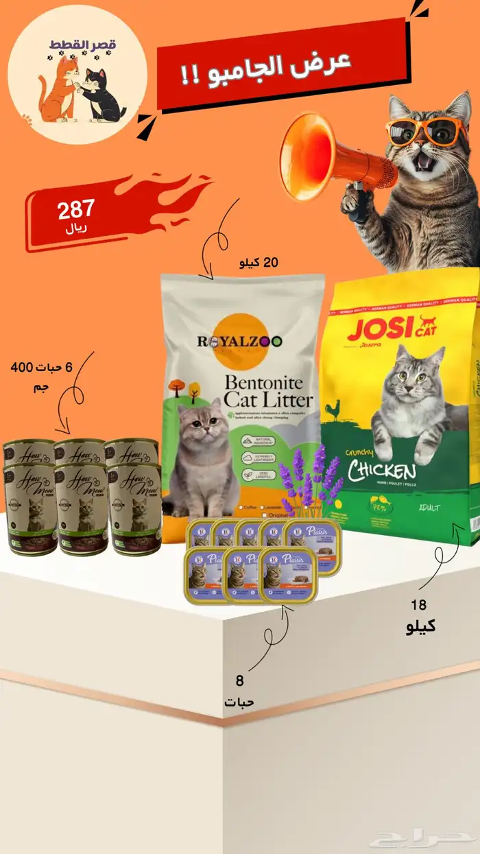 بكجات اطعمة قطط رخيصة 1
