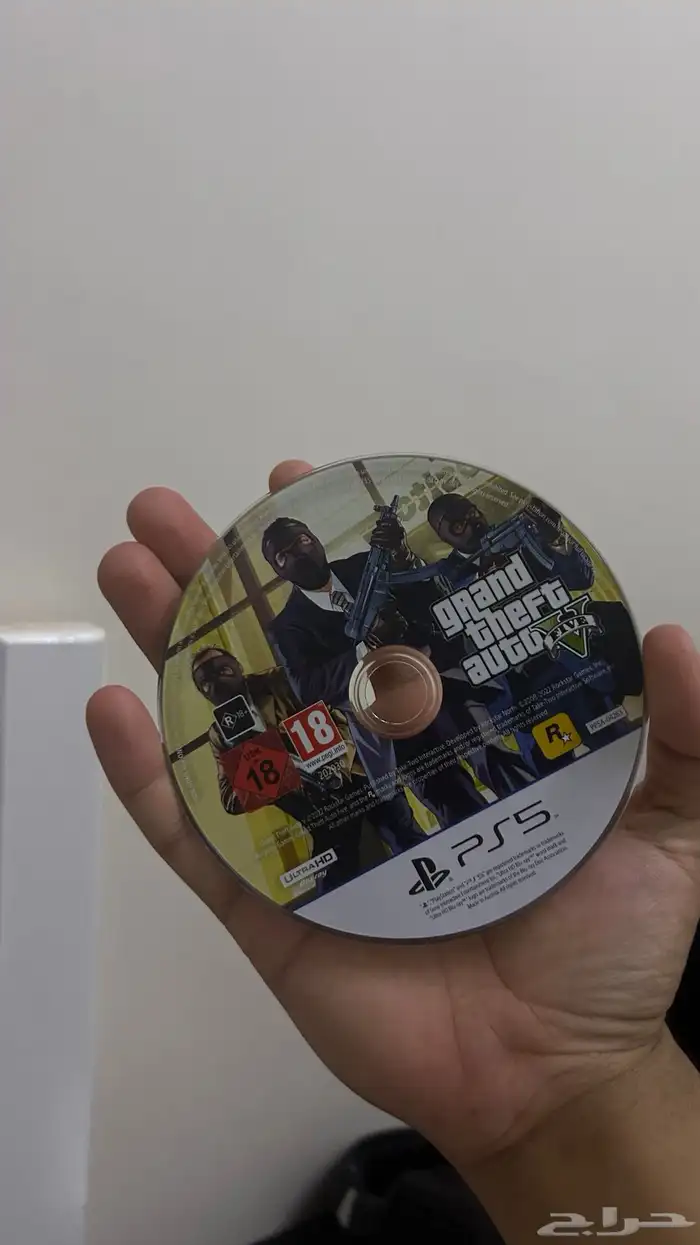 للبيع شريط GTA V للPS5 مثل الجديد السعر 60ريال فقط 0