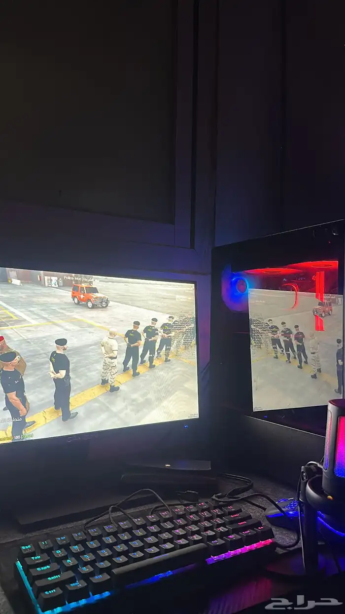 بي سي 5060ب اغراضه كلها كيبورد ماوس مايك كرسي وطاوله و في 0