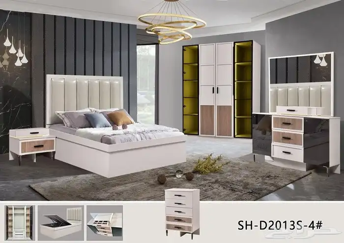 غرف نوم شباب سريرين غرف نوم شبابي سرير واحد جديده في الكرتون 9