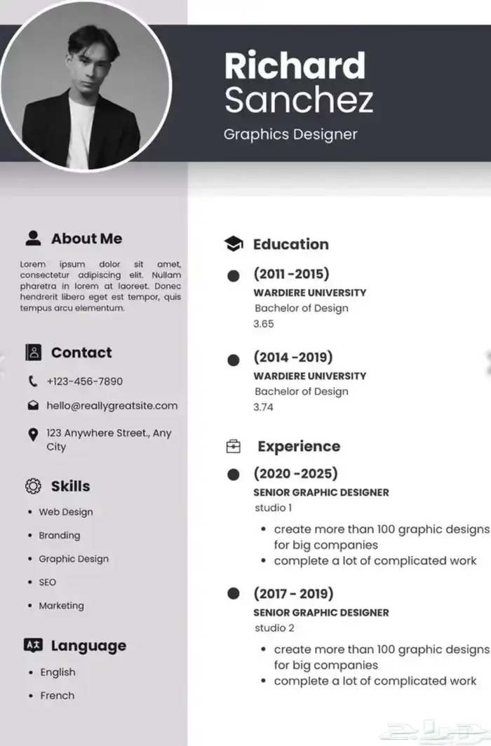 تصميم سير ذاتيه ATS احترافيه 0