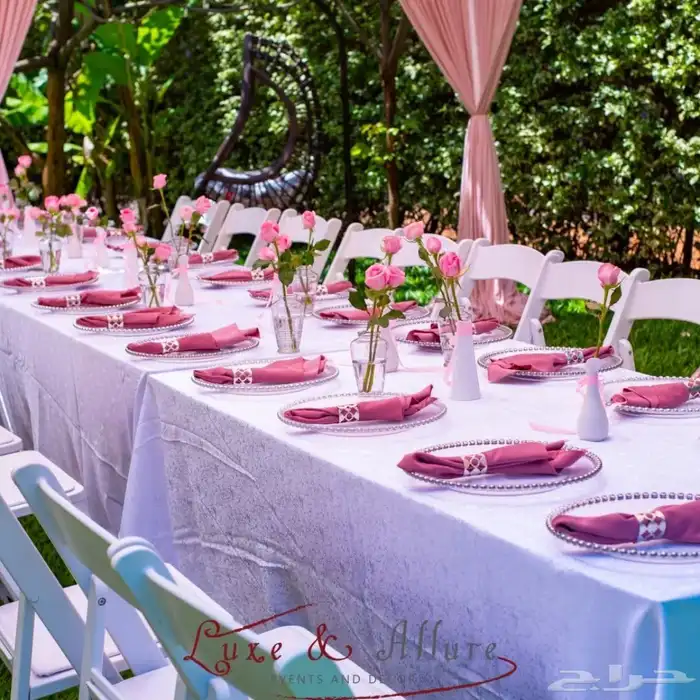 تاجير طاولت وكراسي ومداخل وكنب تنسيق حفلات مباشرين 1