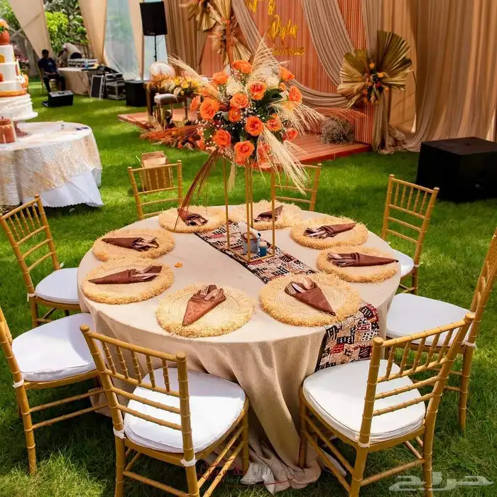 تاجير طاولت وكراسي ومداخل وكنب تنسيق حفلات مباشرين 4