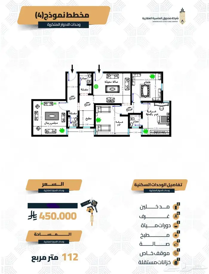 شقة تمليك4غرف في بطحاء قريش تحت التشطيب باقي عالإستلام 4اشهر 0