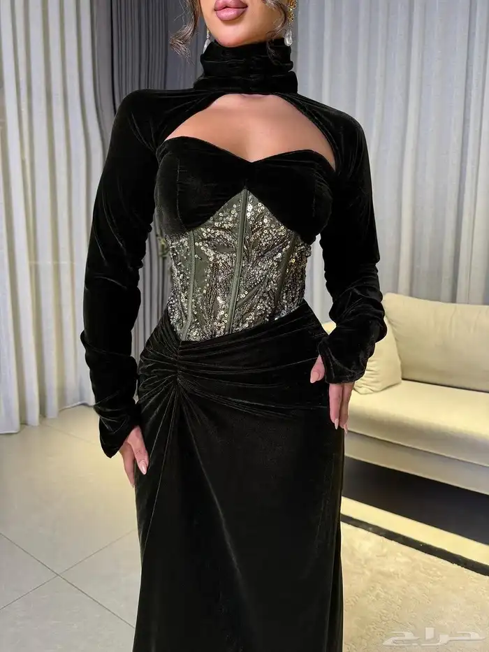 فستان مناسبات شتوي وصيفي نشحن لكافه مدن المملكة 21