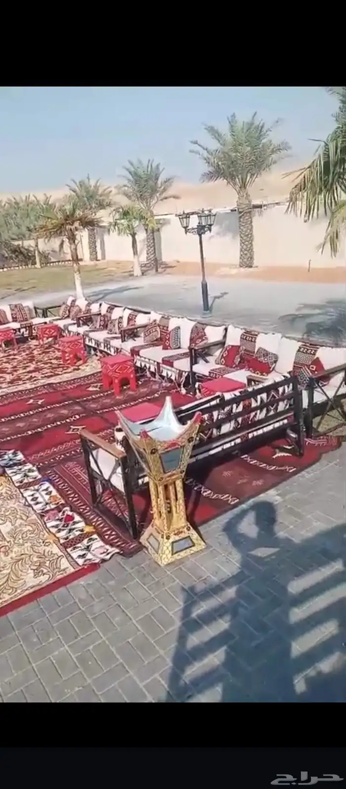 تأجير جلسات شعبيه كنب فردي كراسي طاولات حواجز قهوجين صبابين 0