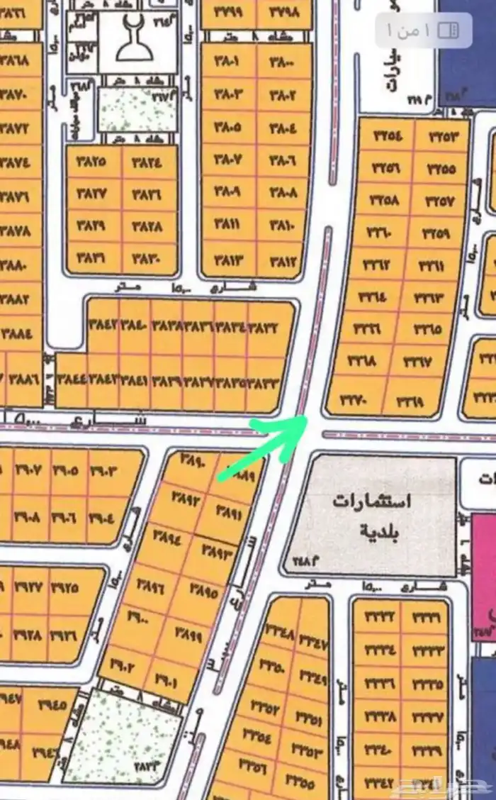 للبيع ارض تجارية على شارعين زاوية مساحتها 890 متر موقع مميز 0