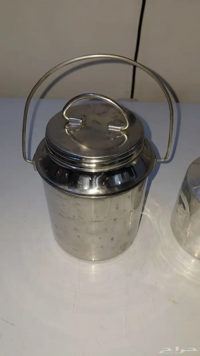 سطل سمن العدد 3 الباقية المتوجدة 2 نحاس وحدة استيل هندي 1