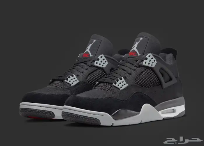 Jordan 4 Black Canvas جوردن 4 0