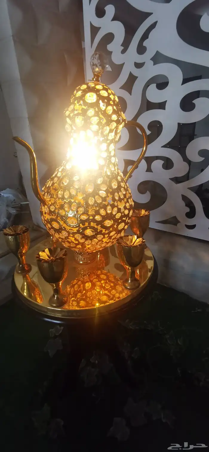 نجفة سقف ذهبي كريستال نجفات ثريا ابجوره. ديكور. كماليات. 5