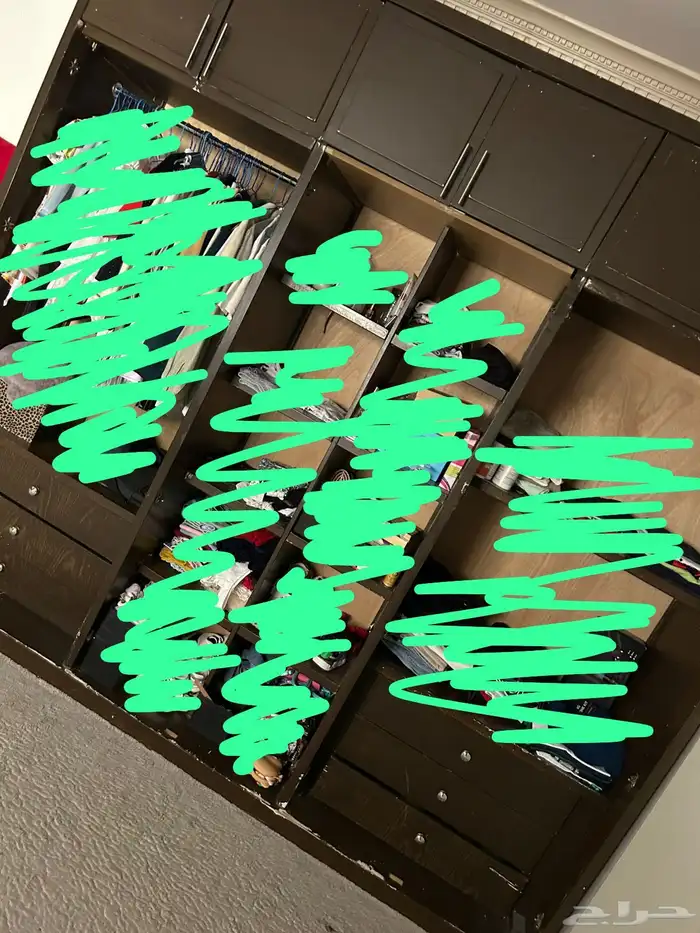 اثاث سرير ينفتح يصير نفرين مع المرتبه وطاولة تلفاز ودولاب 2