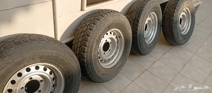 اربع كفرات دنلوب مضلع 16 وجنوط هلل 7