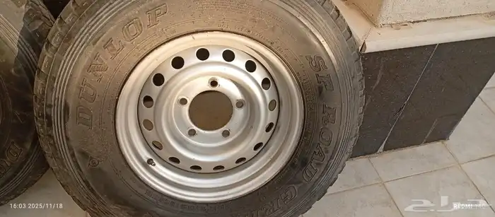 اربع كفرات دنلوب مضلع 16 وجنوط هلل 1