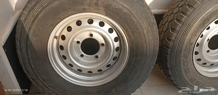 اربع كفرات دنلوب مضلع 16 وجنوط هلل 3