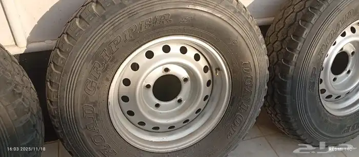 اربع كفرات دنلوب مضلع 16 وجنوط هلل 2