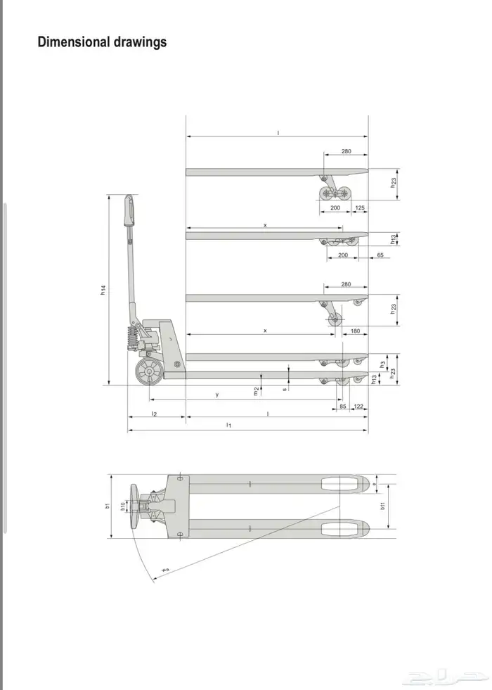 رافعة شوكية يدوية 2.5 طن 2