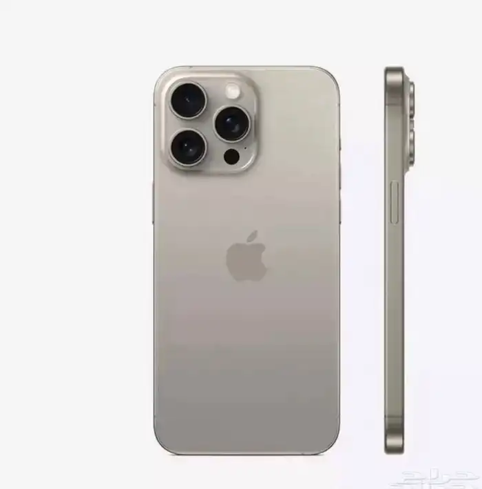 للبيع آيفون15برو ماكس مستعمل لون تيتانيوم ذاكرة 256 0