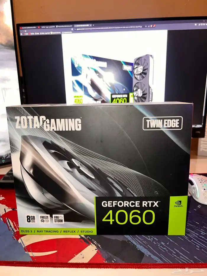 كرت شاشة 4060 zotac twin edge 8gb 0