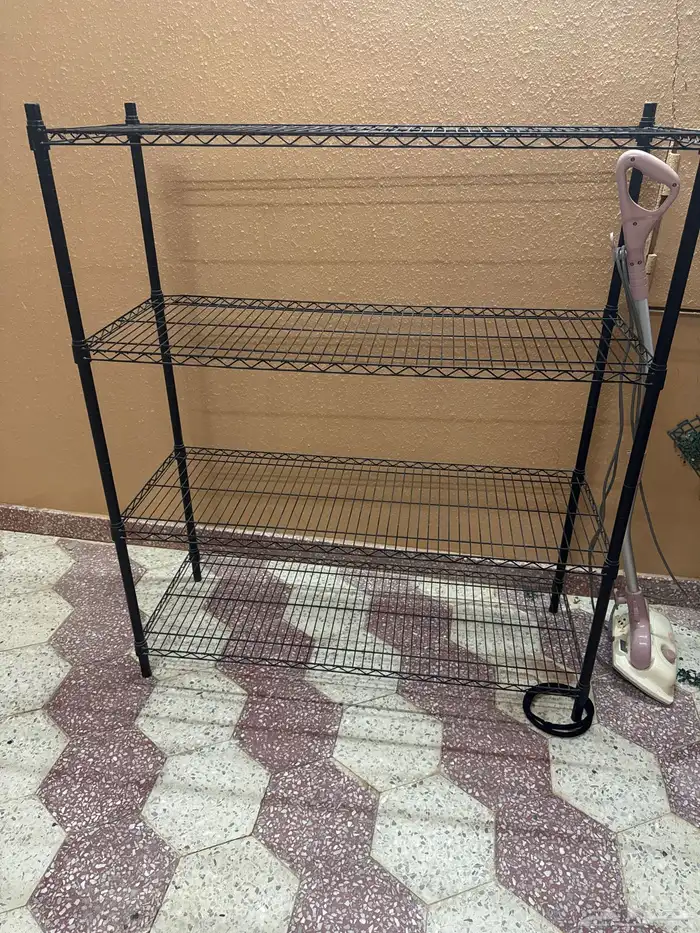 ارفف حديد لون اسود جديد ب 200 1