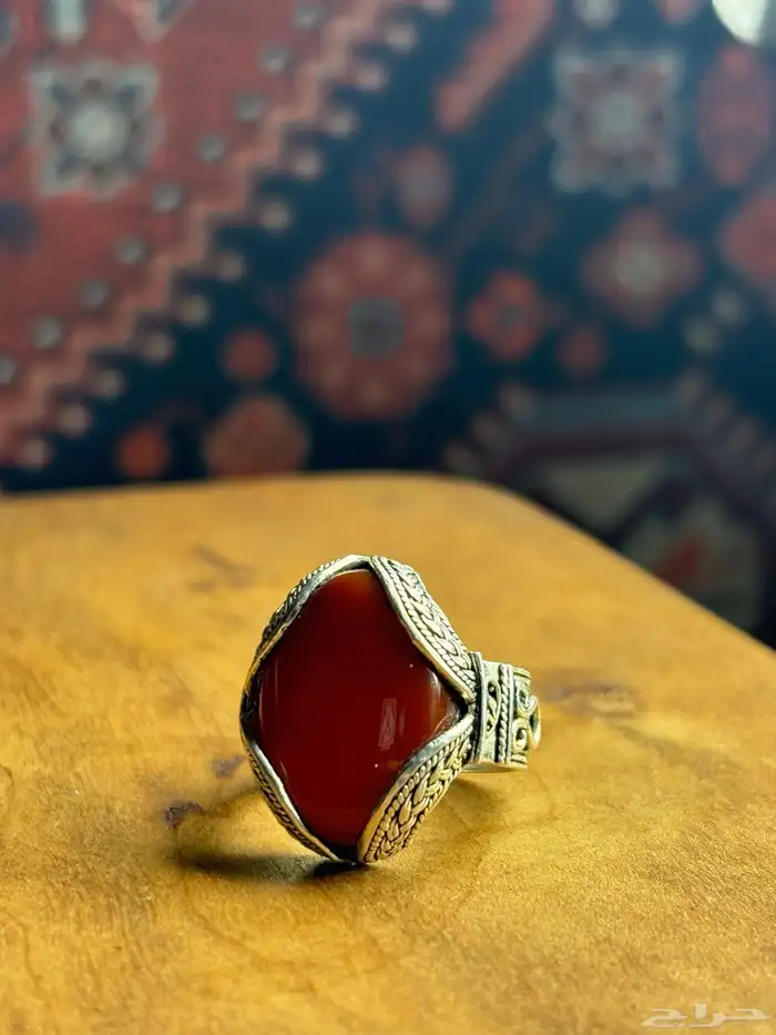 خاتم عقيق يمني صياغه نجرانيه 1