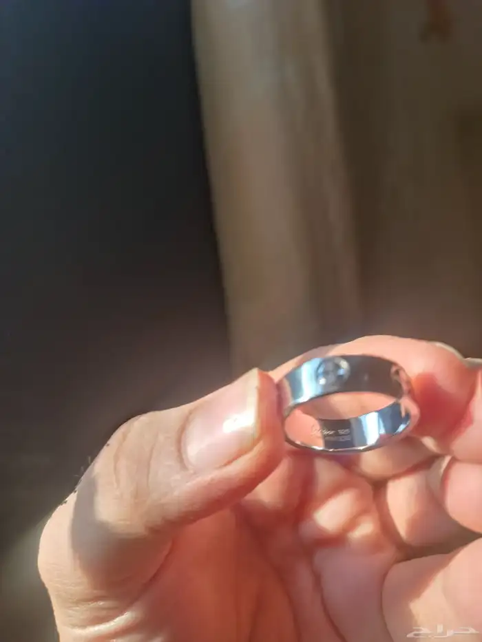 دبلة خاتم فضة اصلي 925 كارتير رجالي نسائي 5