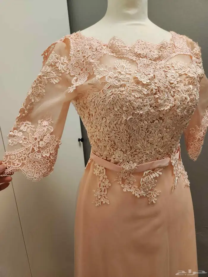 فستان سهرة زهري فاتح 1