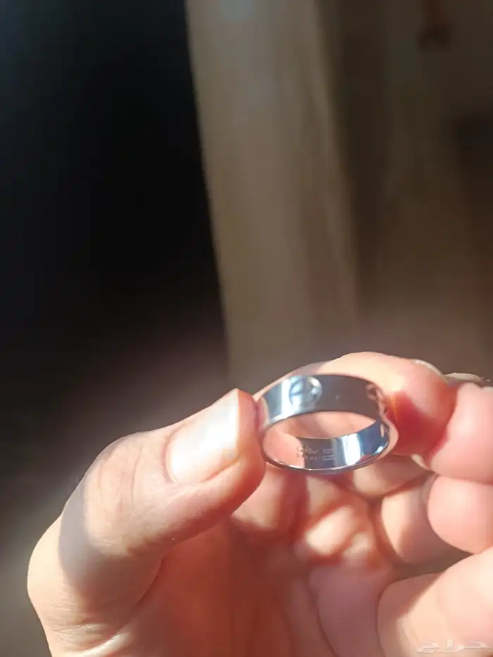 دبلة خاتم فضة اصلي 925 كارتير رجالي نسائي 6