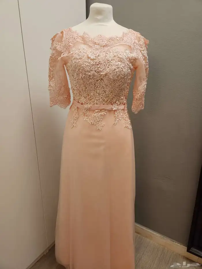 فستان سهرة زهري فاتح 0