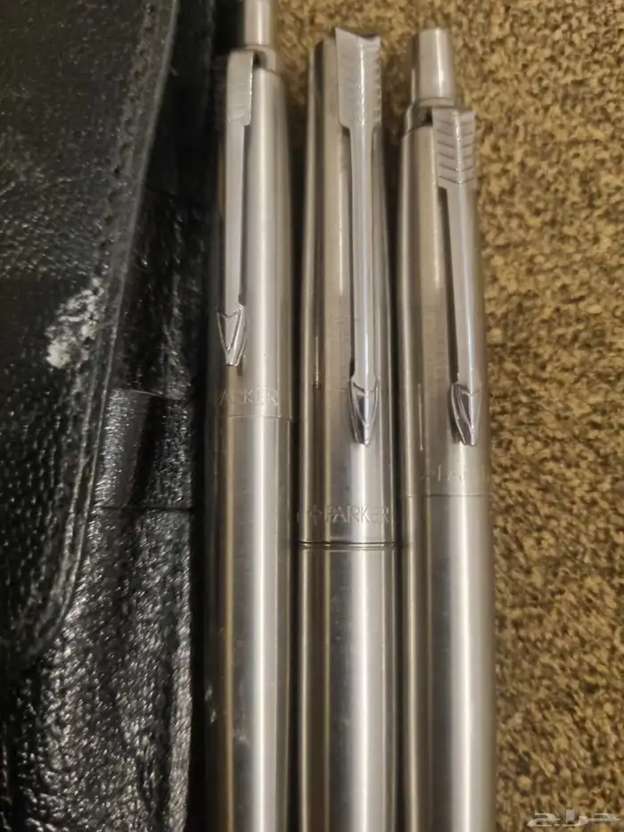 طقم قلم باركر موديل 15 حبر وجاف ومرسم مصناعه UK انقليزي 1