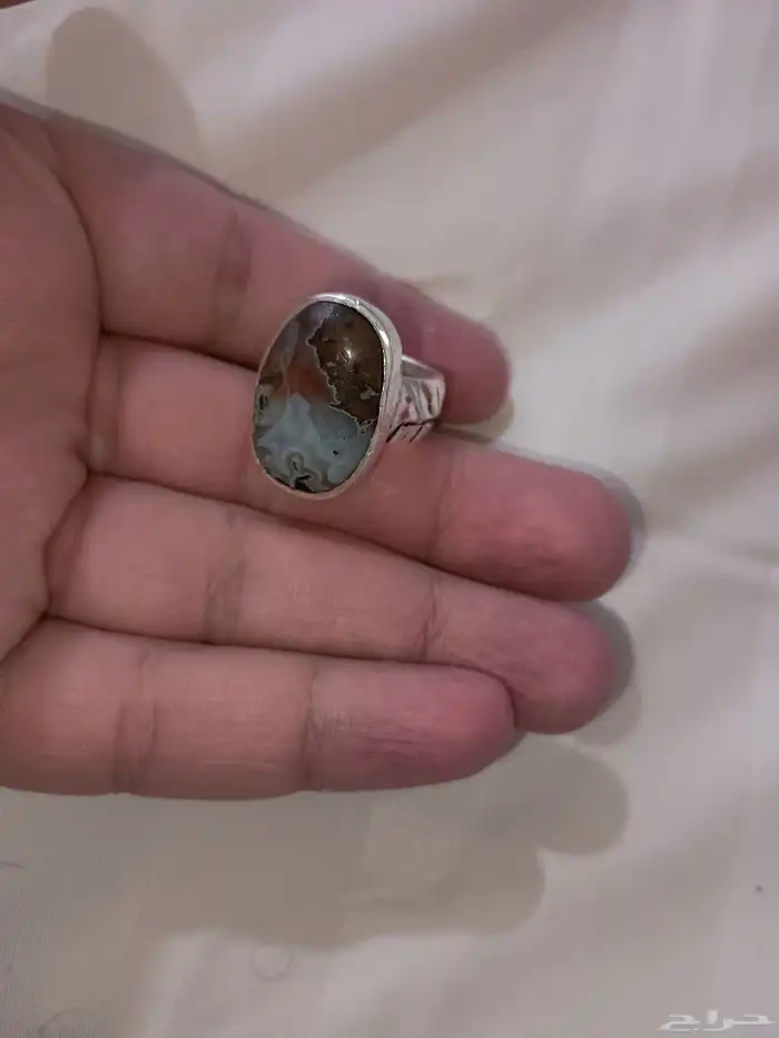 خاتم عقيق طبيعي 0