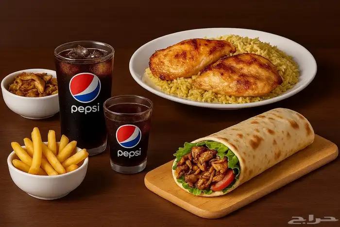 تصميم منيو مطاعم وصور وجبات 0