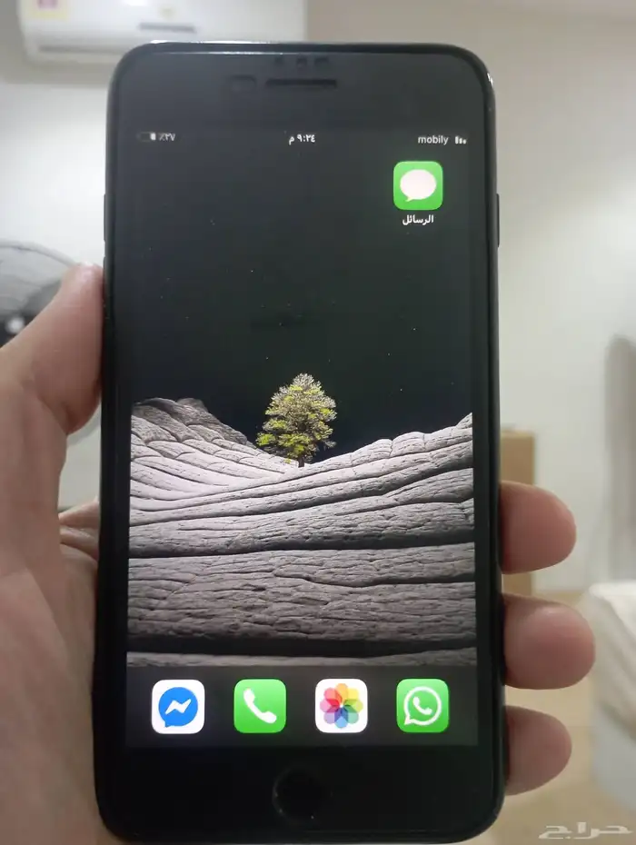 ايفون 7 بلس اللون اسود مغير بطارية اصلية الحالة جيدة جدا 1