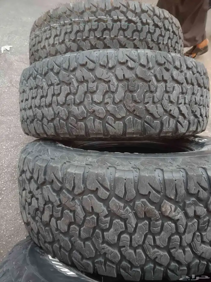 كفرات حجري ودواي مقاس 285 علا 75جنط 16مستخدم نضيف 0