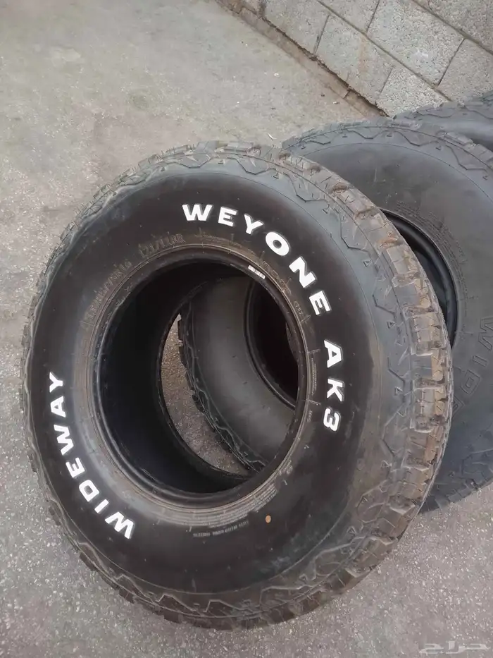 كفرات حجري ودواي مقاس 285 علا 75جنط 16مستخدم نضيف 3