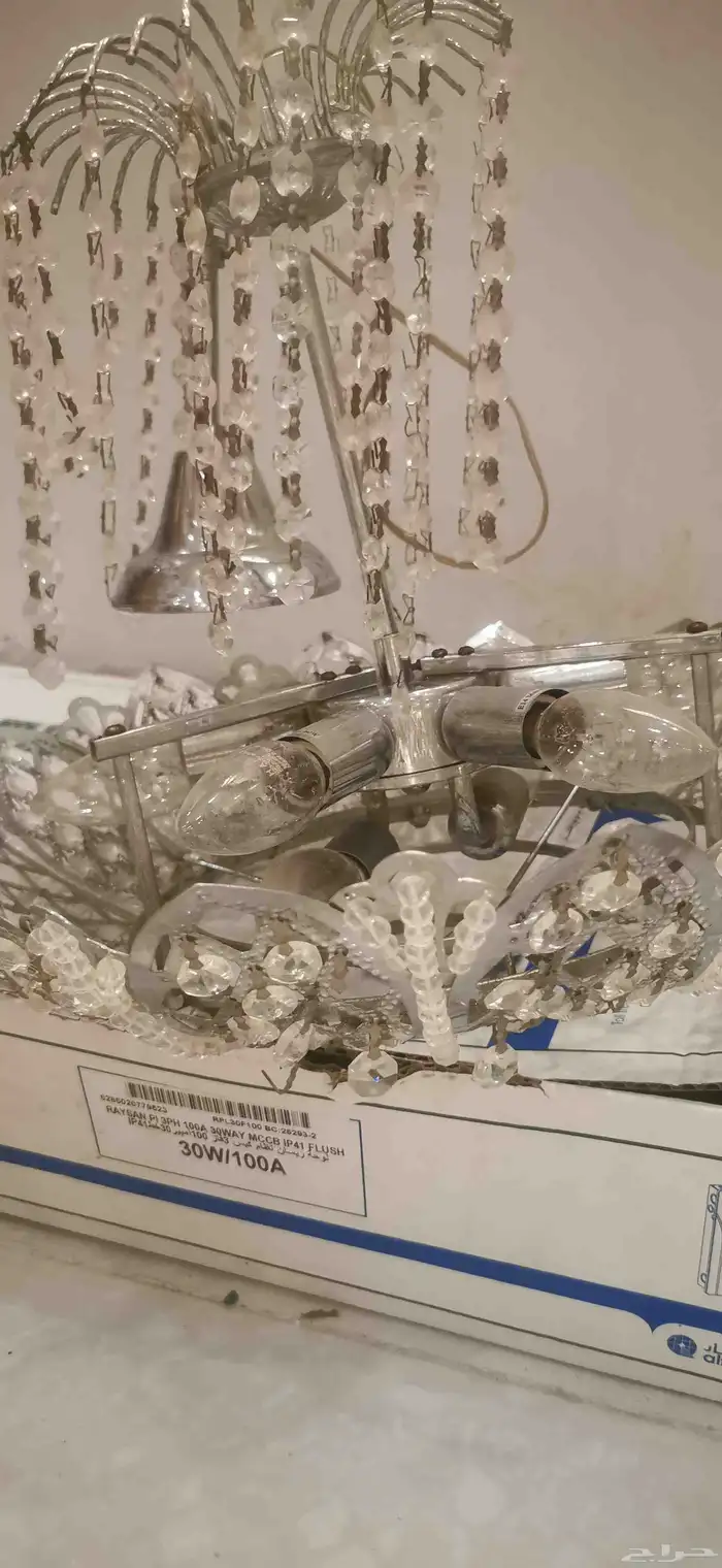 نجفة سقف ذهبي كريستال نجفات ثريا ابجوره. ديكور. كماليات. 3