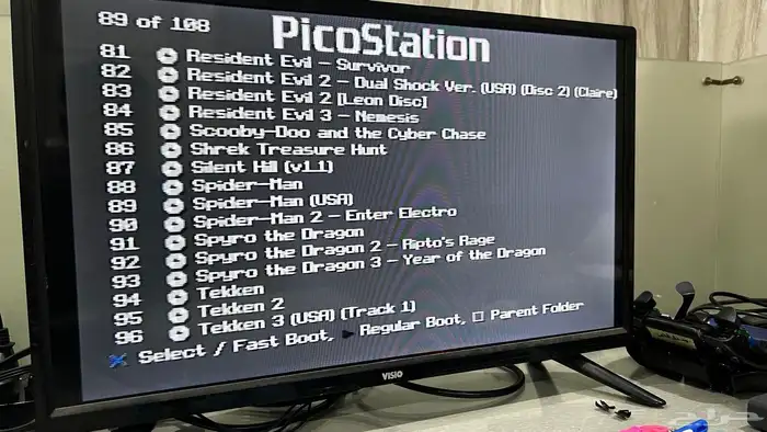 بلايستيشن 1 معدل ببيكوستيشن مع مدخل HD 15