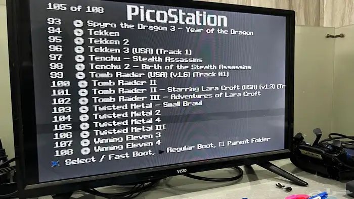 بلايستيشن 1 معدل ببيكوستيشن مع مدخل HD 16