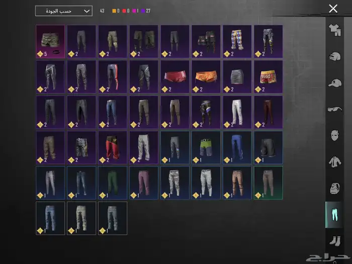 حساب ببجي موبايل مستوى 71 للبيع مستعجل 10